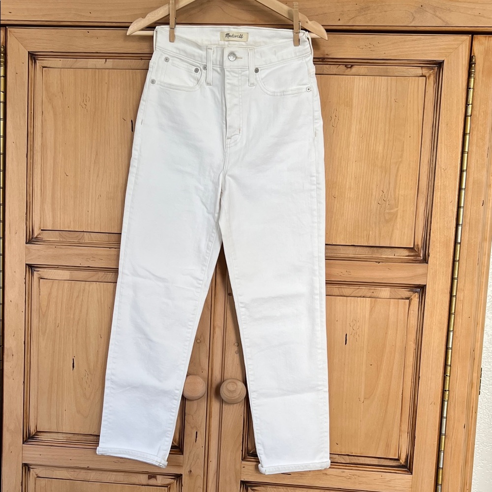 Madewell Women's Straight Leg White Jeans
